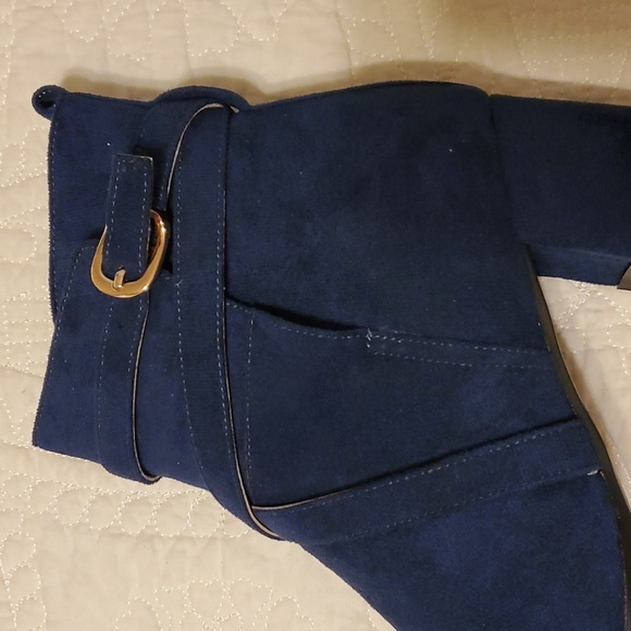Women's Brand New Navy Blue Ankle Boots Size 8 - Picture 6 of 6
